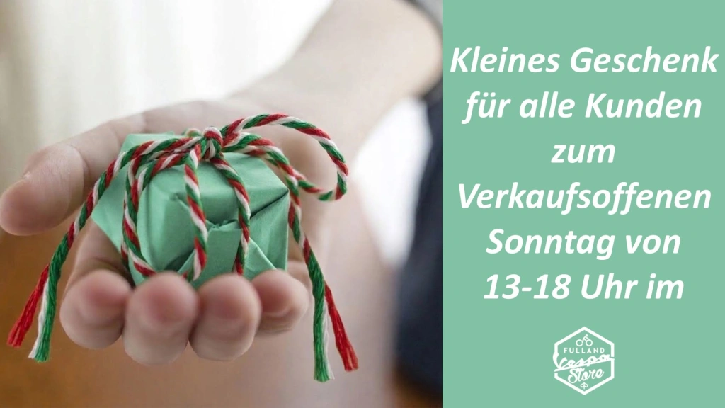 Kleines Geschenk für alle Kunden zum Verkaufsoffenen Sonntag