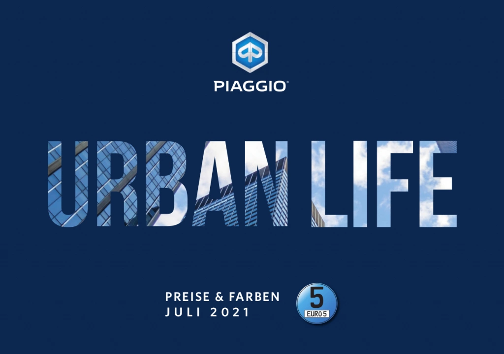 Neue Preisliste Piaggio Motorroller Juli 2021
