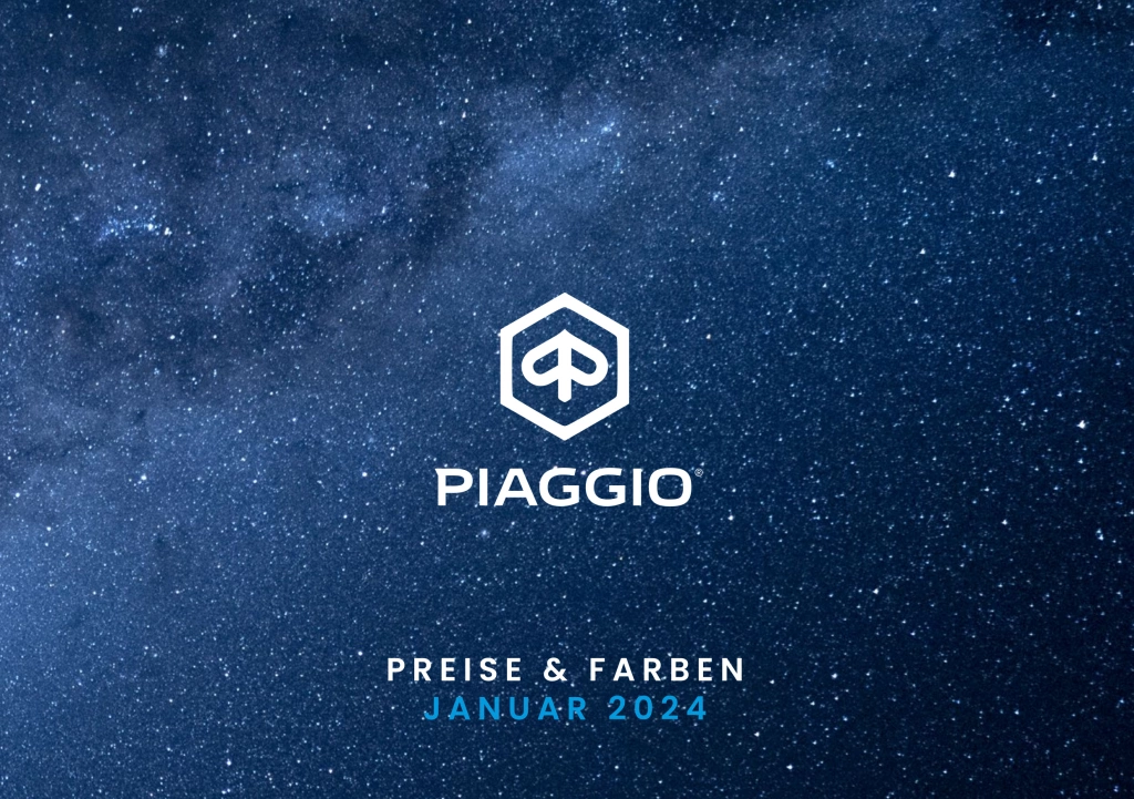 Neue Piaggio Motorroller Preisliste & Farben ab Januar 2024
