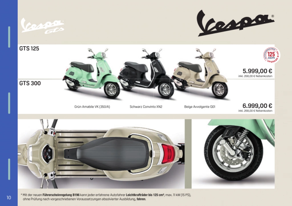 Neue Vespa Motorroller Preisliste & Farben ab Januar 2024