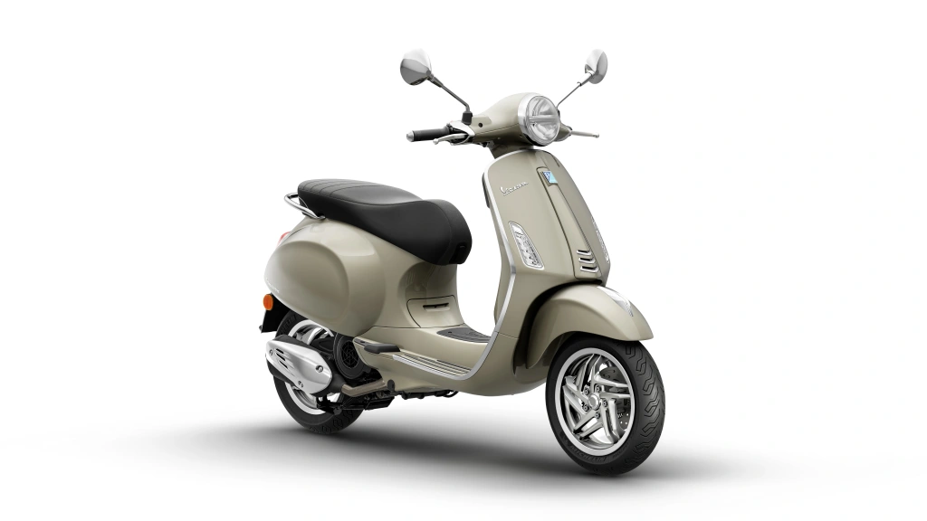 Vespa Primavera 125 Beige Avvolgente Vorne rechts