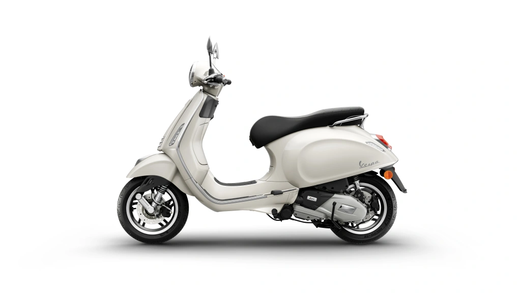 Vespa Primavera 125 Weiss Innocente Seite links