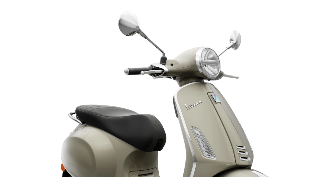 Vespa Primavera 50 Beige Avvolgente Vorne rechts Detail