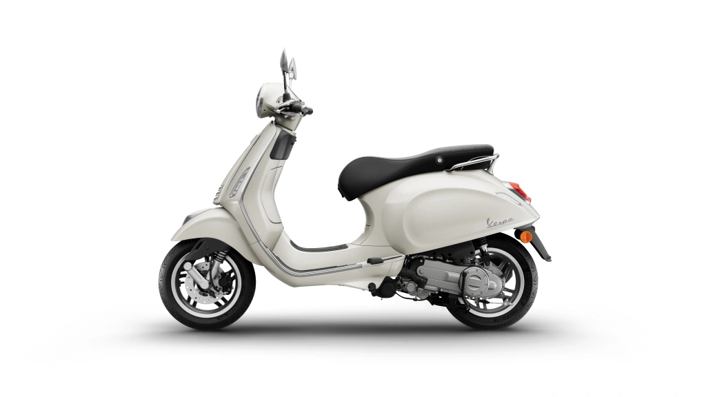 Vespa Primavera 50 Weiss Innocente Seite links