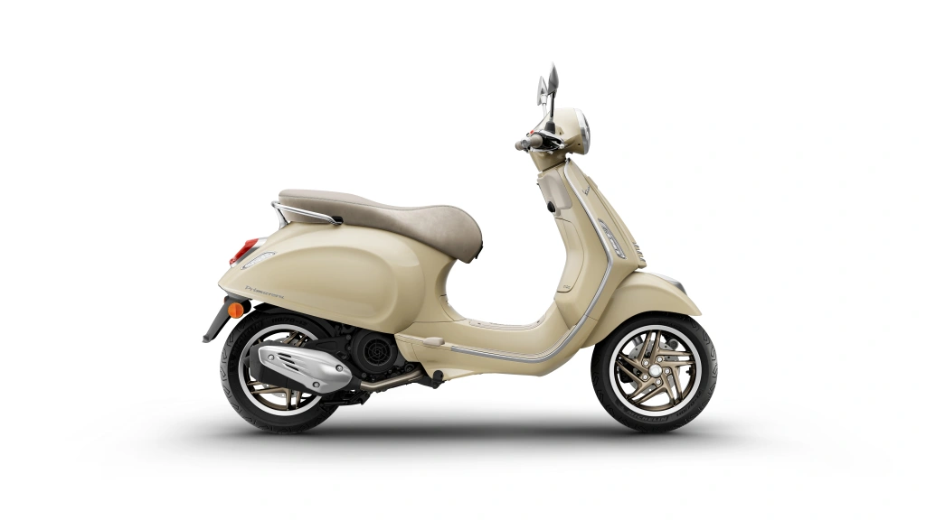 Vespa Primavera S 125 Gelb Disinvolto Seite rechts