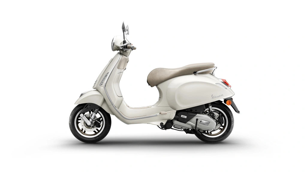 Vespa Primavera S 125 Weiss Innocente Seite links