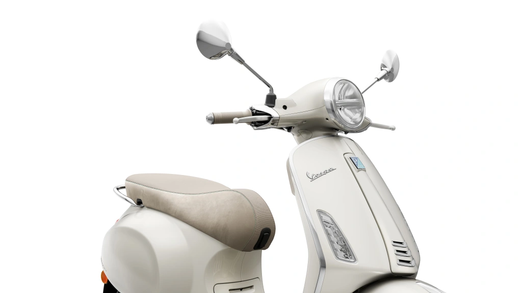 Vespa Primavera S 125 Weiss Innocente Vorne rechts Detail