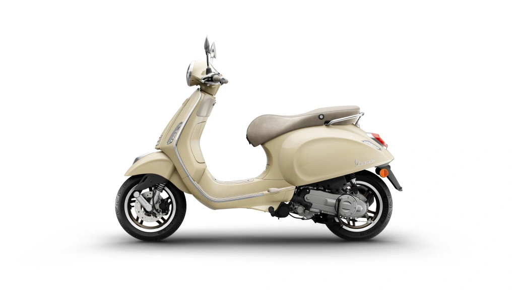 Vespa Primavera S 50 Gelb Disinvolto Seite links