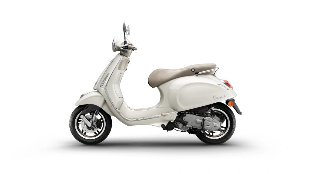 Vespa Primavera S 50 Weiss Innocente Seite Links