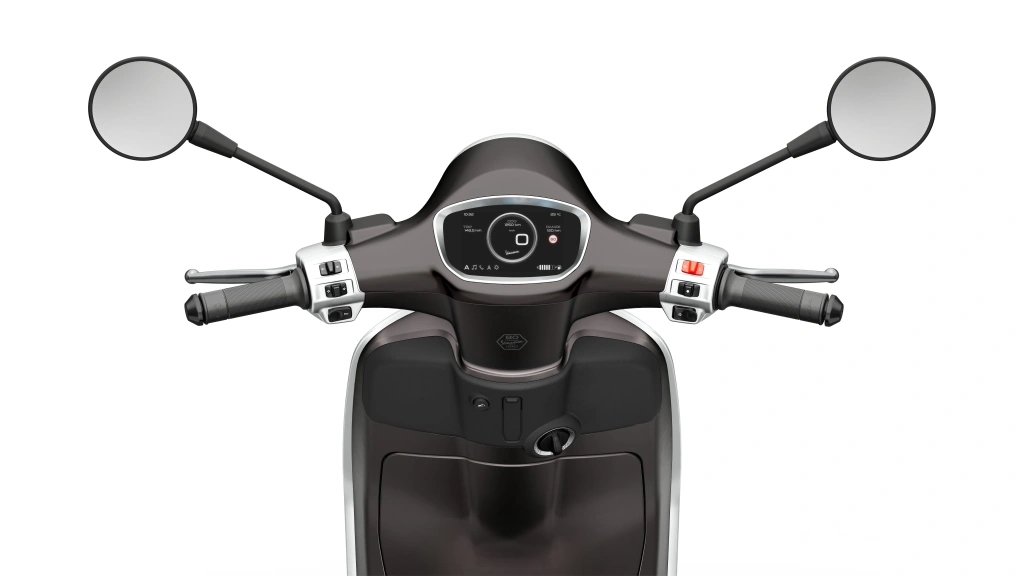 Vespa Primavera Tech 125 Grau Ottimista matt Detail Lenker