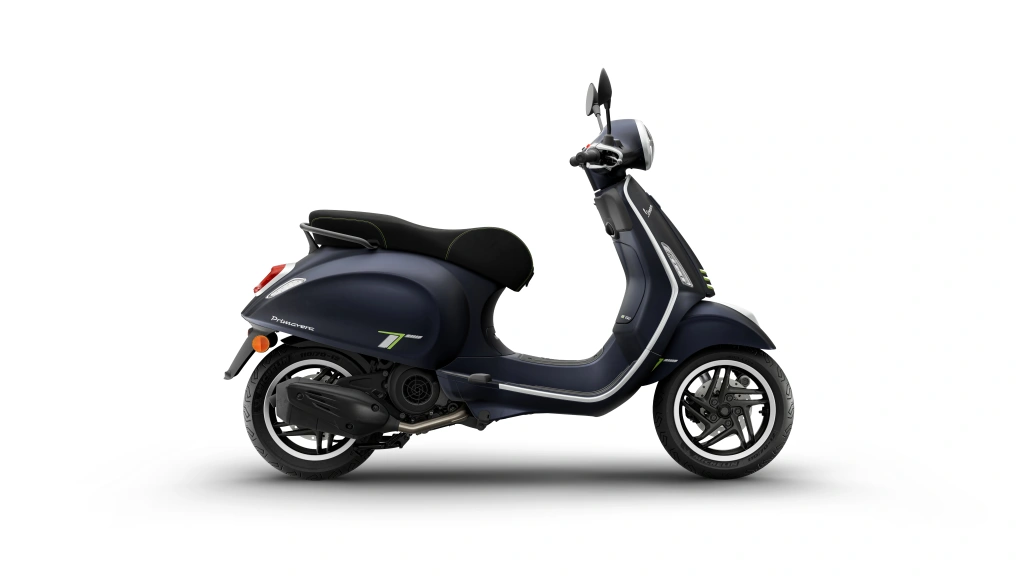 Vespa Primavera Tech 150 Blau Energico Seite rechts