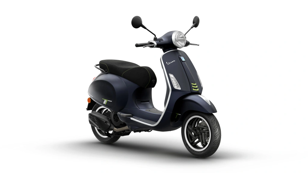 Vespa Primavera Tech 150 Blau Energico Vorne rechts