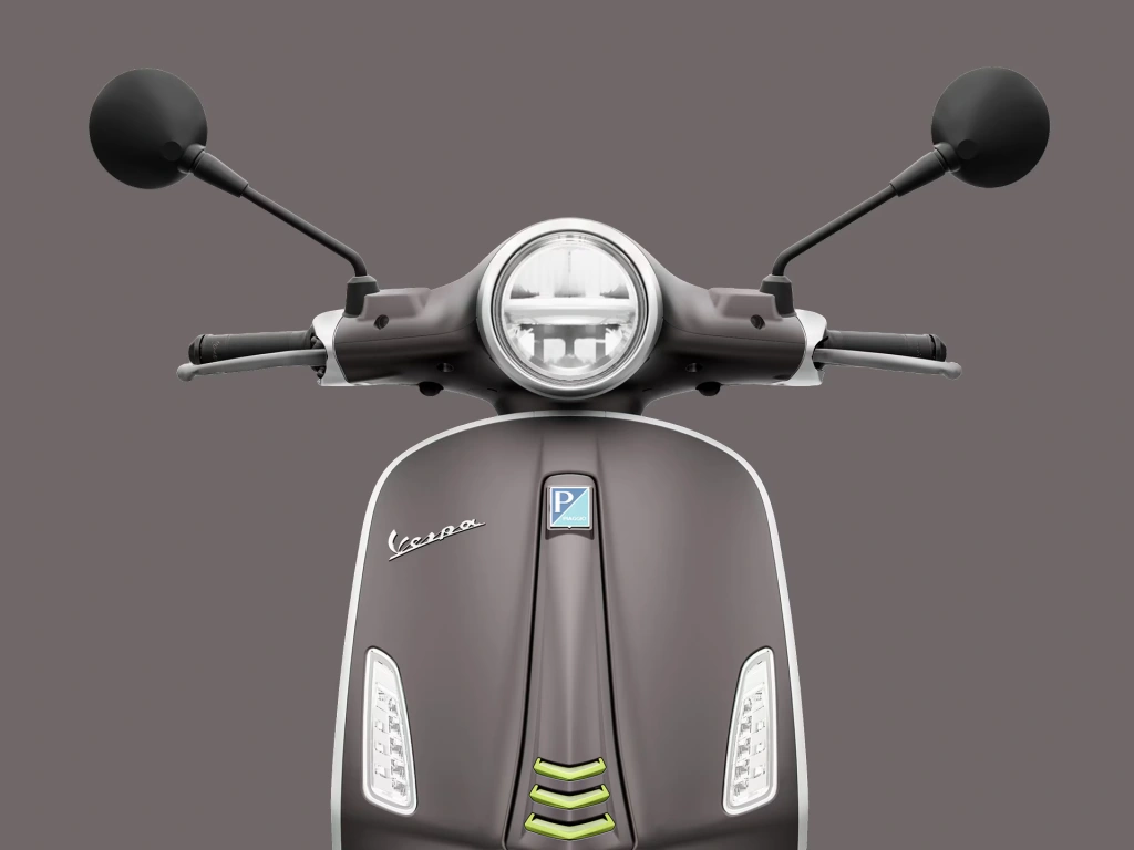 Vespa Primavera Tech 50 Grau Ottimista matt Detail Front