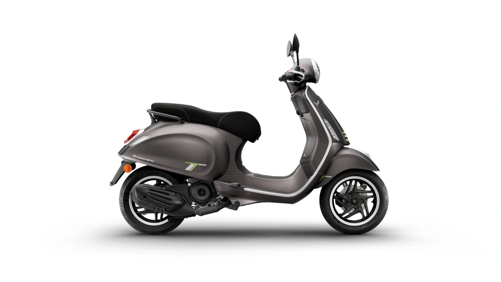 Vespa Primavera Tech 50 Grau Ottimista matt Seite rechts