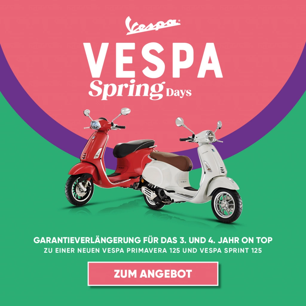 Vespa Spring Days: Jetzt Vespa Primavera oder Vespa Sprint kaufen und richtig abstauben!