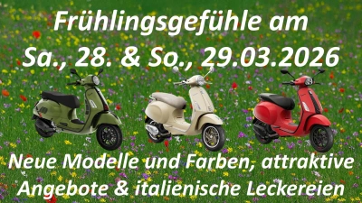 Frühlingsgefühle am Sa., 28.03 & So., 29.03. im Fulland Vespa Store Frühlingsgefühle am Sa., 28.03 & So., 29.03. im Fulland Vespa Store