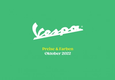 Neue Vespa Preisliste & Farben Oktober 2022