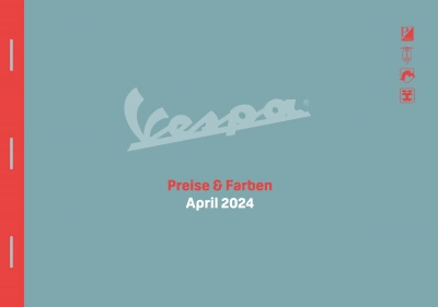 Neue Vespa Motorroller Preisliste & Farben ab April 2024